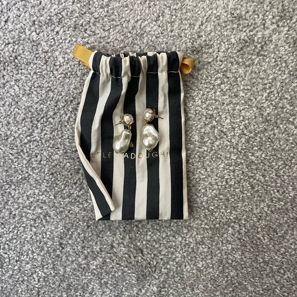 Lele Sadoughi Jackie Pearl Drop Earrings